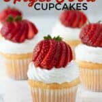 This Angel food cake cupcake recipe is the perfect summer dessert. Homemade angel food cupcakes are light, fluffy and perfectly sweet! Top these homemade cupcakes made with homemade angel food cake with a tasty cool whip frosting and fresh berries. #Strawberry #Berries #Cupcake #AngelFood #AngelFoodCake #AngelFoodCupcake