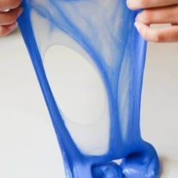 Stretching blue stretchy slime