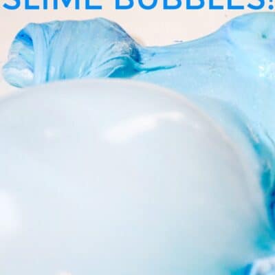 How to Make a Slime Bubble. Trying to figure out what to do with your slime after you make it? Giant slime BUBBLES are so much fun to make! #Slime #SlimeMaking #SlimeBubble #SlimeRecipe #EasySlime