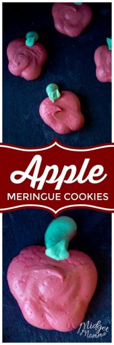 These apple meringue cookies are a light and airy cookie, pick from having a vanilla meringue or an apple meringue cookie flavor. #Apple #Vanilla #cookie #Meringue 