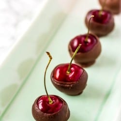 beautiful chocolate covered cherries