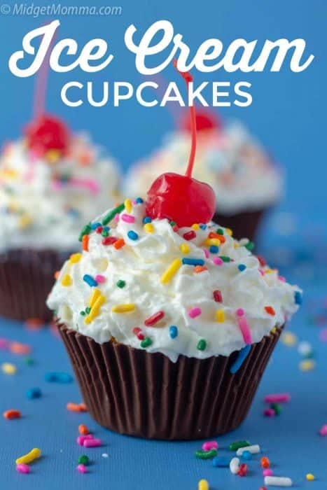 Making ice cream cupcakes is easy to do when you want a fun ice cream treat. Simple step by step directions for this fun summer dessert that everyone will love. You can use your favorite ice cream flavors to make these tasty ice cream cupcakes. Even better these are a no bake cupcake which is perfect for the summertime when it is hot! #Icecream #SummerDessert #IceCreamDessert #cupcake #nobakecupcake #nobake #IceCreamRecipe #CupcakeRecipe