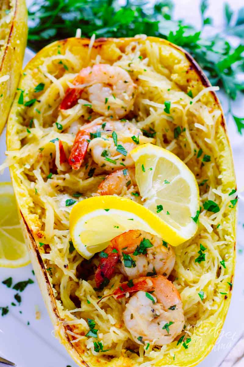 Shrimp Scampi Spaghetti Squash MidgetMomma shrimp-scampi-spaghetti-squash-midgetmomma