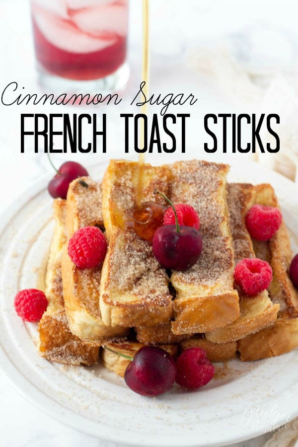 This easy homemade french toast stick recipe is the perfect breakfast. Once you make these Cinnamon and Sugar Homemade French Toast Sticks you will never want to eat frozen french toast sticks again! I have been told these easy french toast sticks taste just like cinnamon and sugar doughnuts! #MidgetMomma #breakfast #FrenchToast #Cinnamon #Sugar #FrenchToastSticks #EasyRecipe