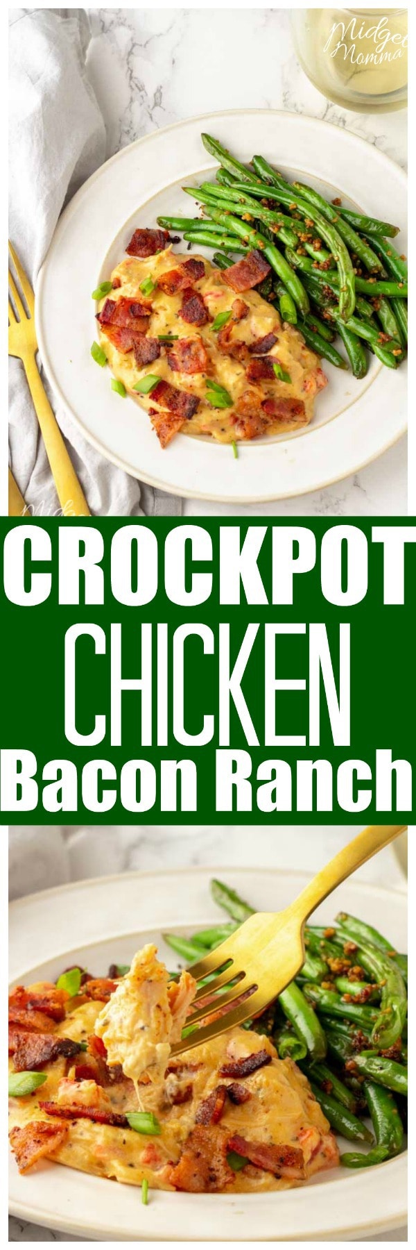 Keto Crockpot Bacon Ranch Chicken • MidgetMomma