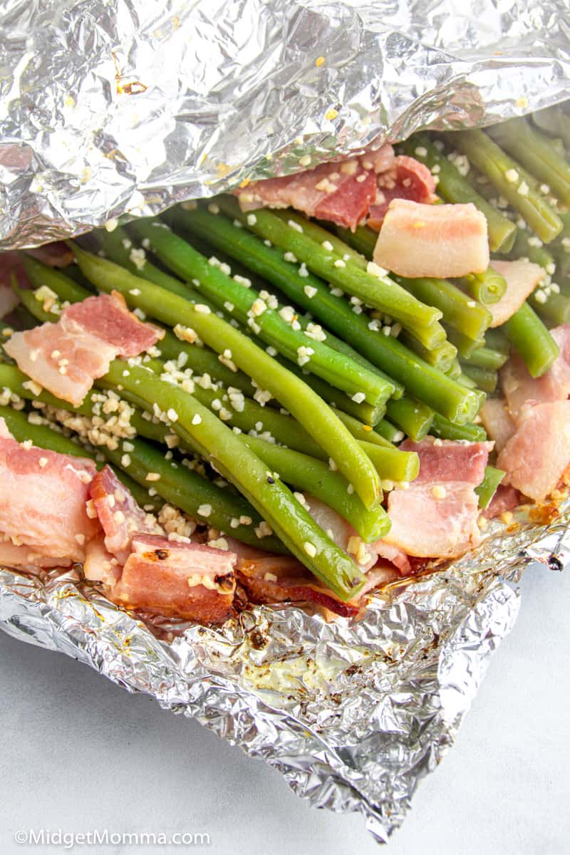 Grilled Green Beans with Bacon