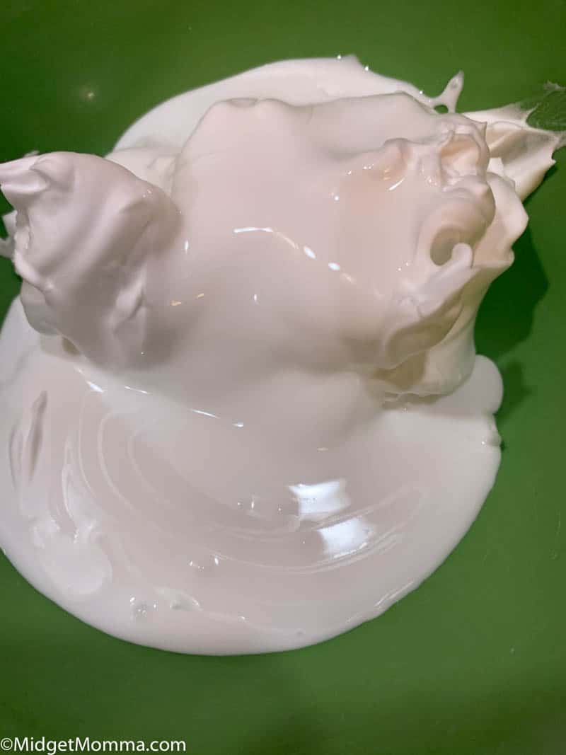 shaving and glue in a bowl to make puffy paint