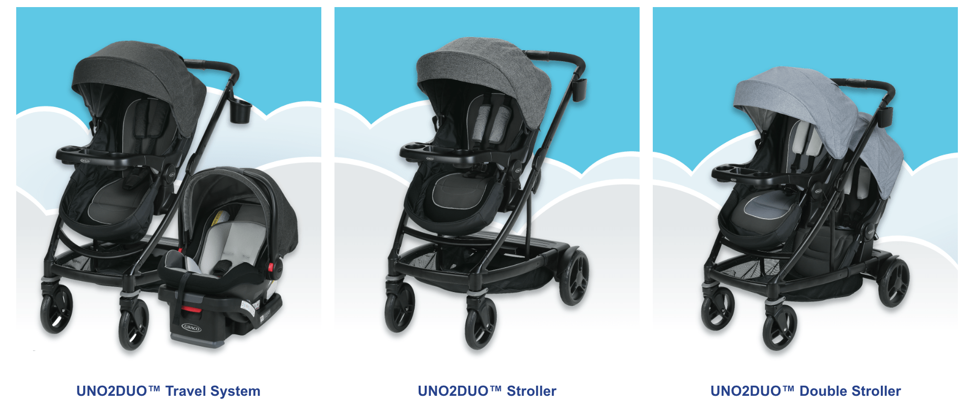 graco uno2duo travel system