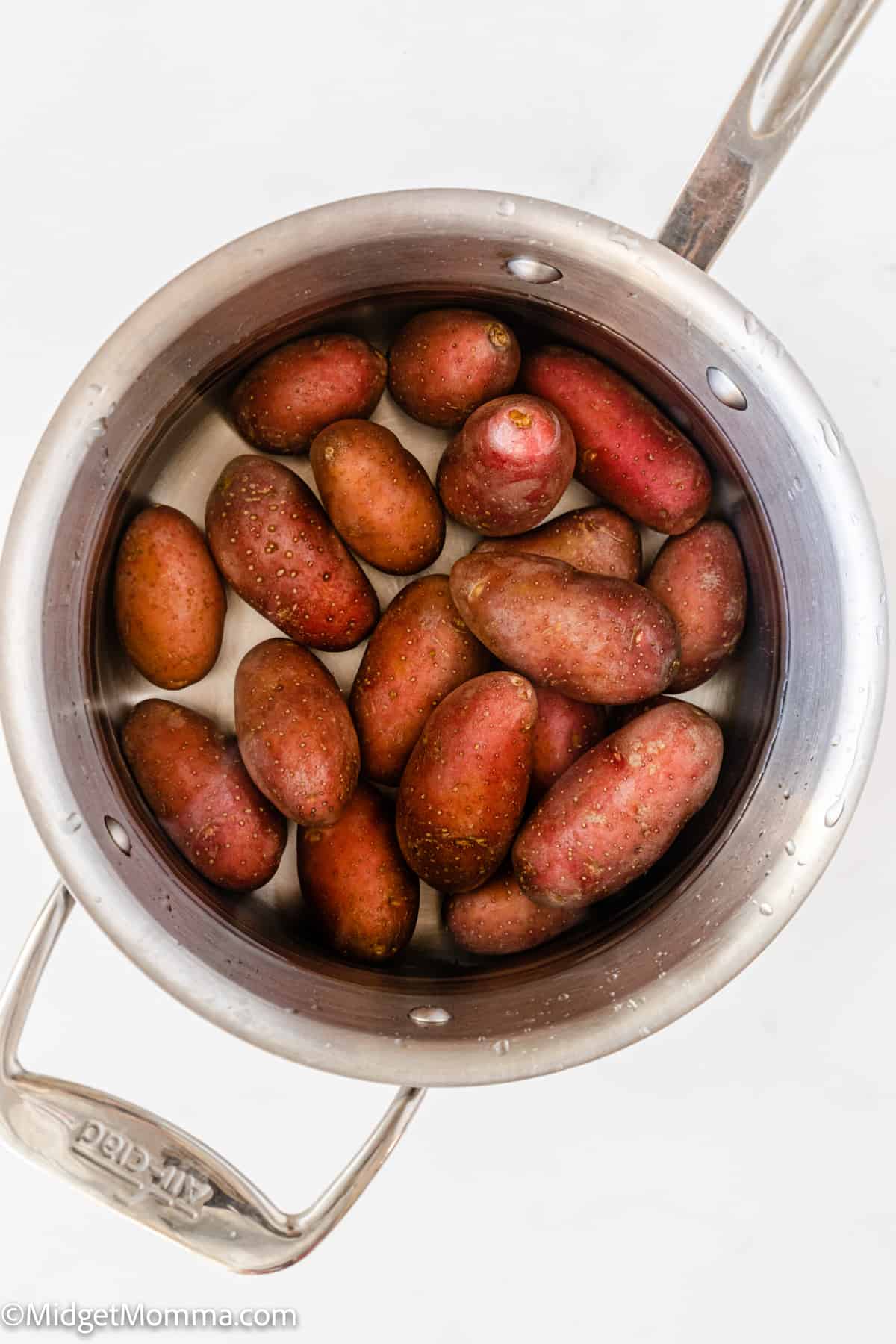 potatoes in a pot of water