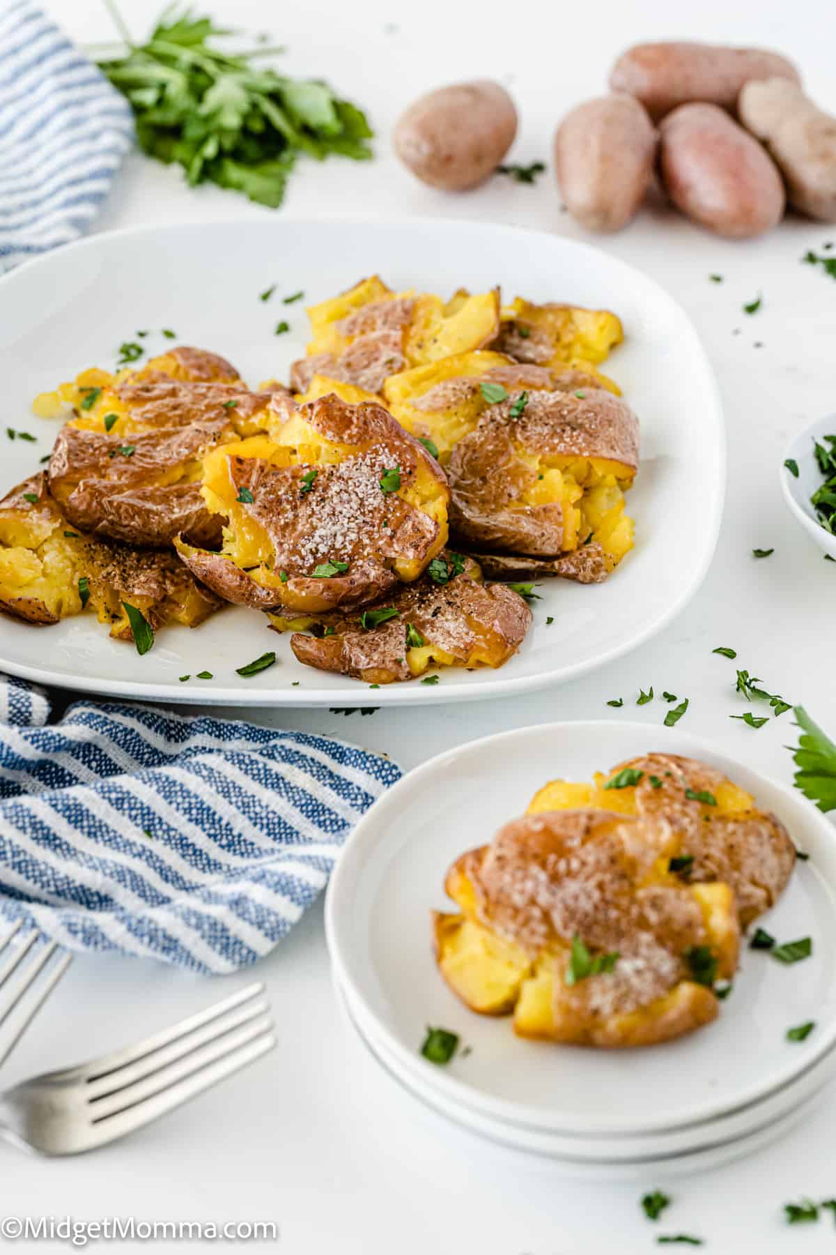 Easy Crispy smashed potatoes