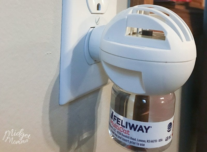 Feliway MultiCat Diffuser plugged into wall