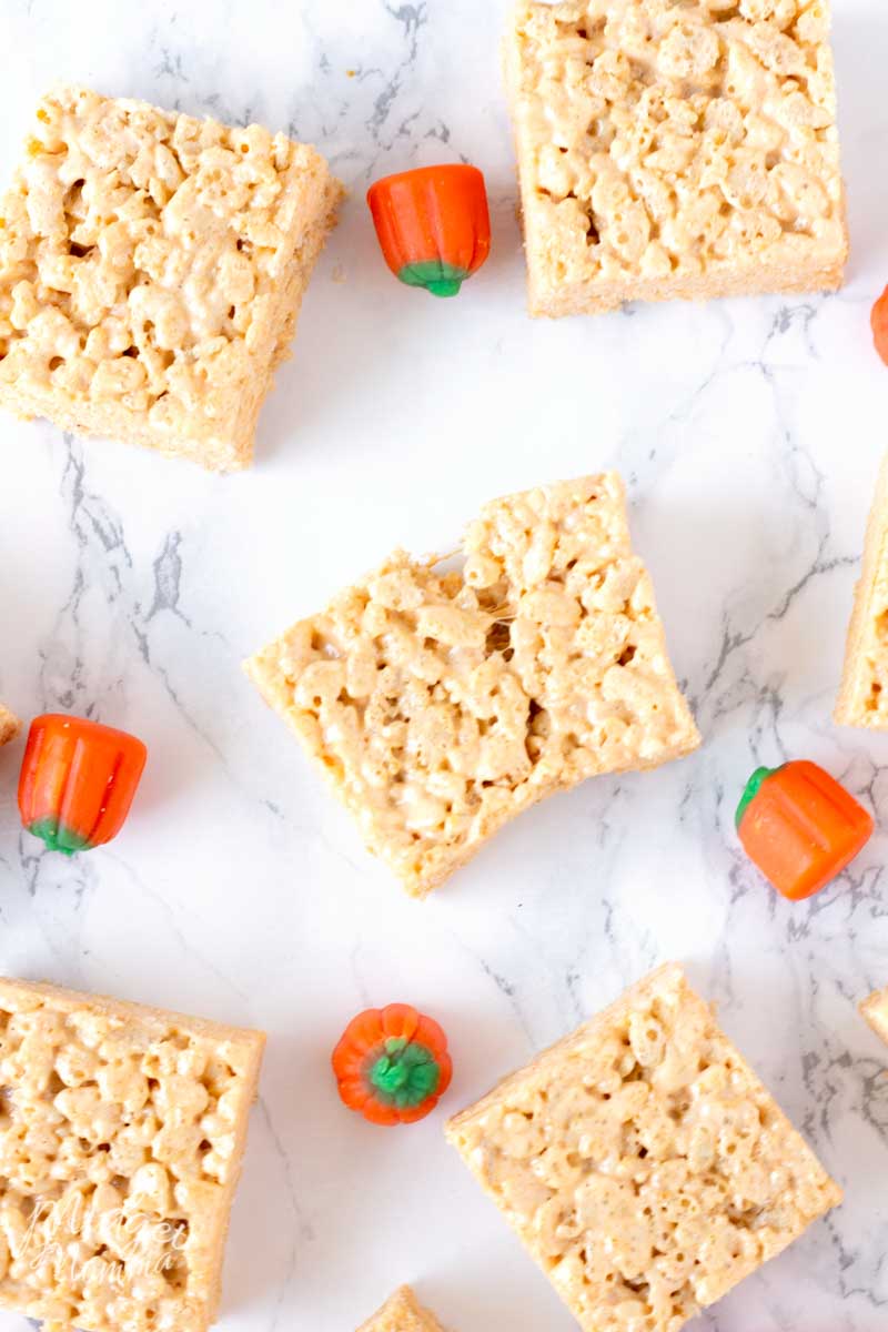 pumpkin rice krispie treats