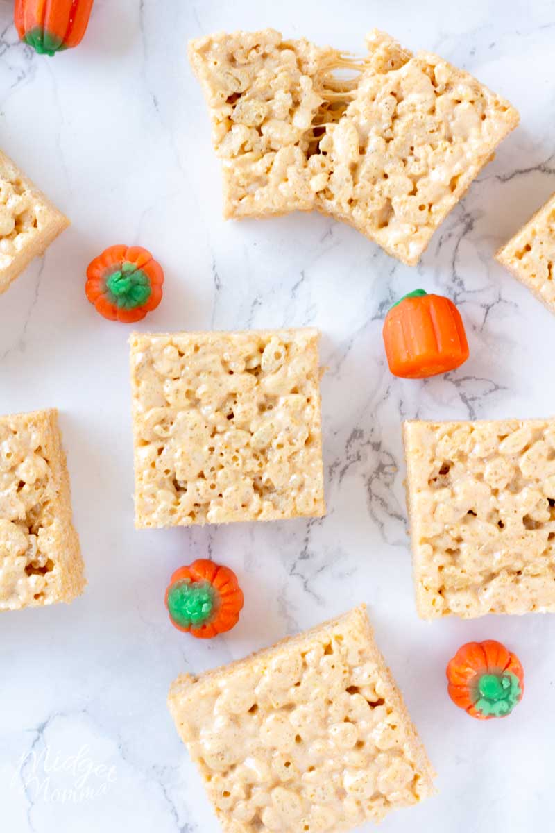 rice krispie pumpkins