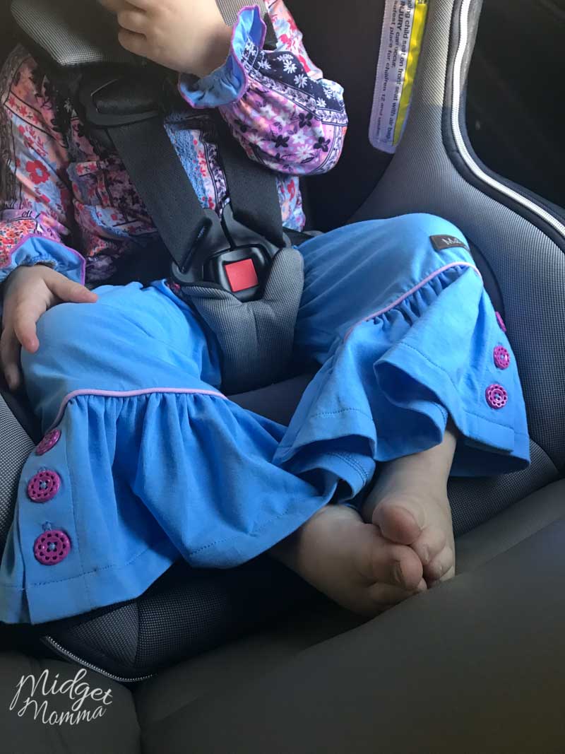 leg room of a child sitting rear facing past age 2