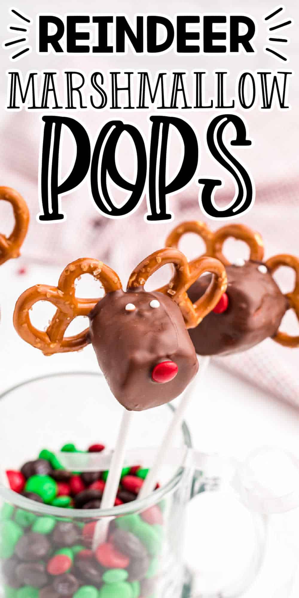 Reindeer Marshmallow Pops. Easy Christmas Treat Recipe