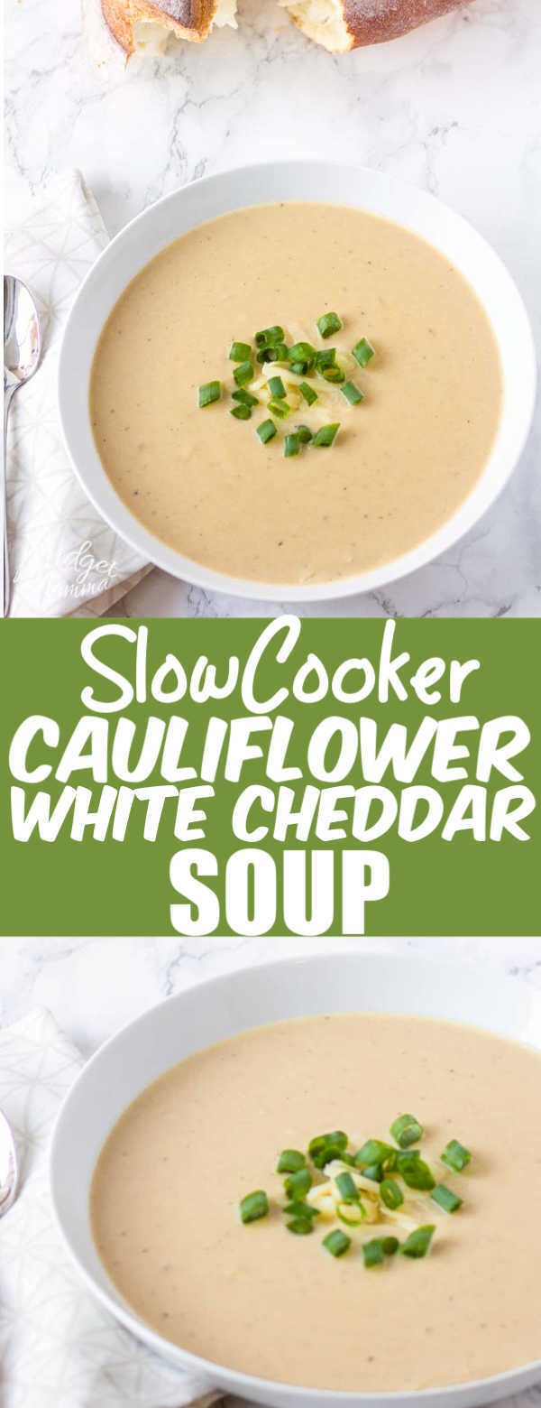 Slow Cooker Roasted Cauliflower Cheese Soup Recipe