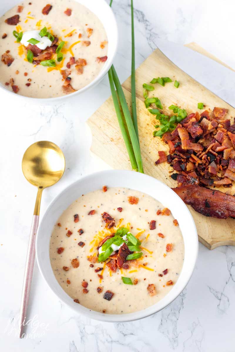 Bacon Cheddar Cauliflower Soup