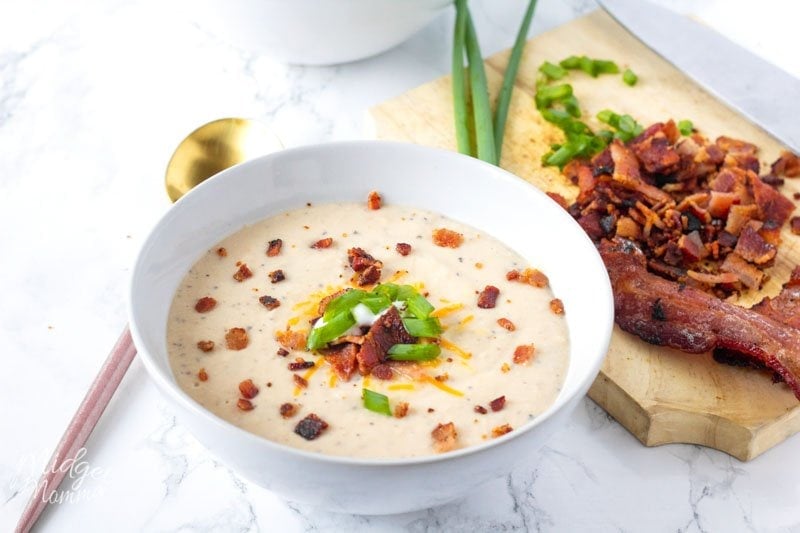 Bacon Cheddar Cauliflower Soup