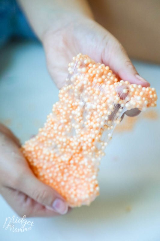 How to Make Floam Slime (Using Styrofoam beads)