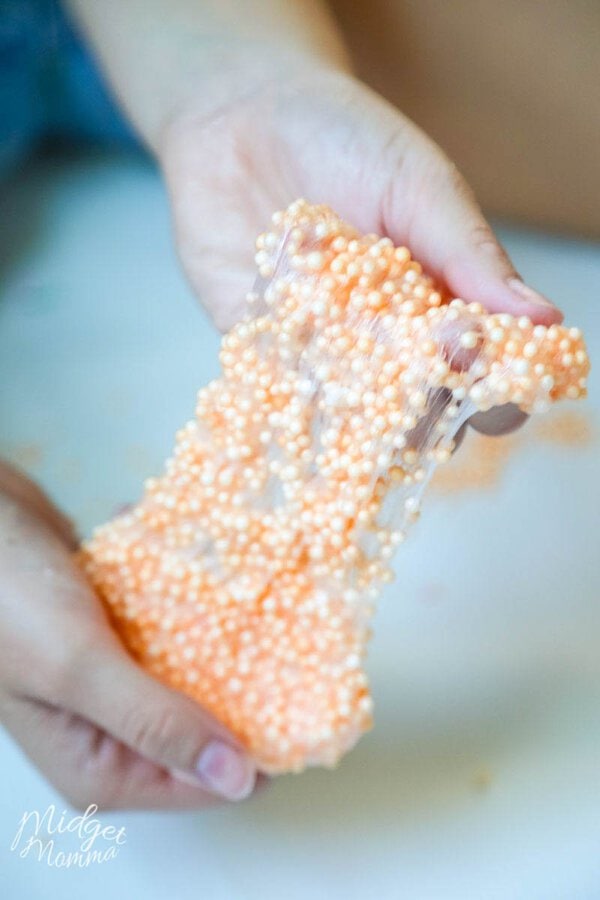 How to Make Floam Slime (Using Styrofoam beads)
