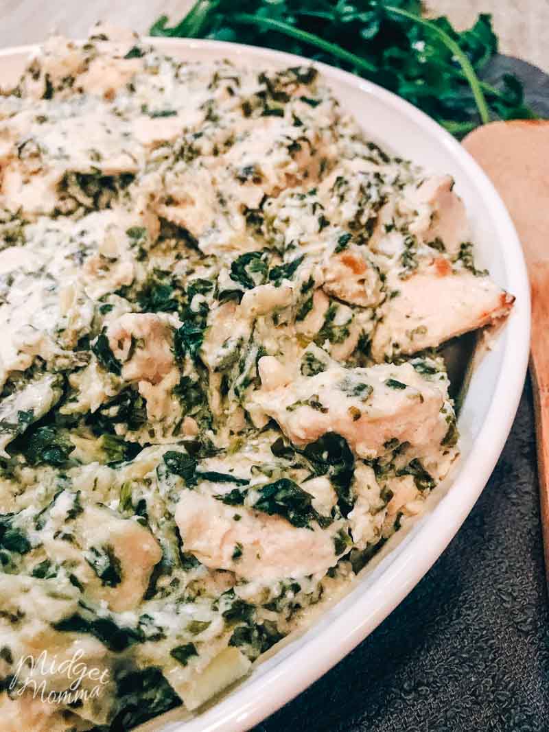 Spinach Artichoke Chicken Casserole (Low Carb & Keto!) • MidgetMomma