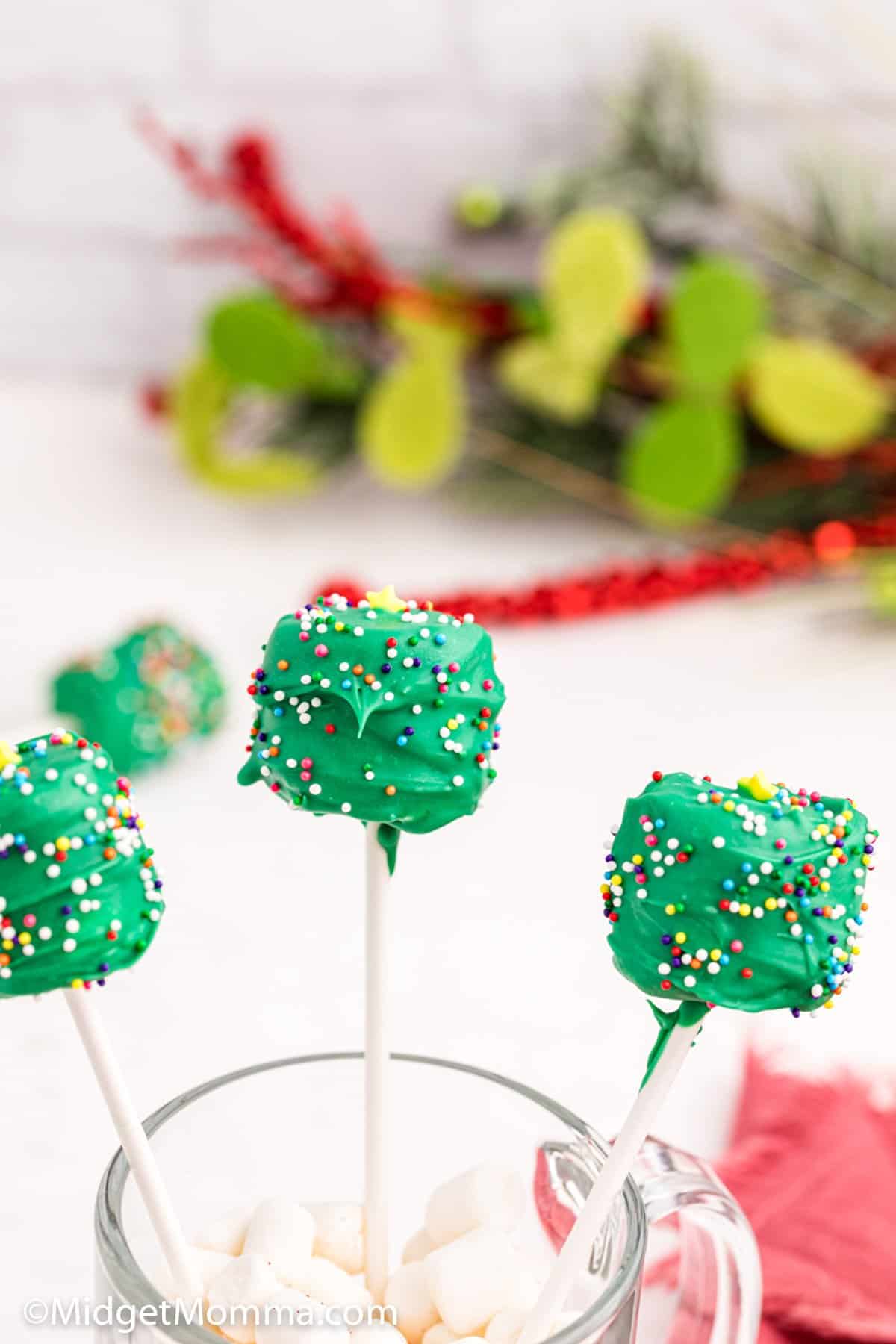 Christmas Tree Marshmallow Pops