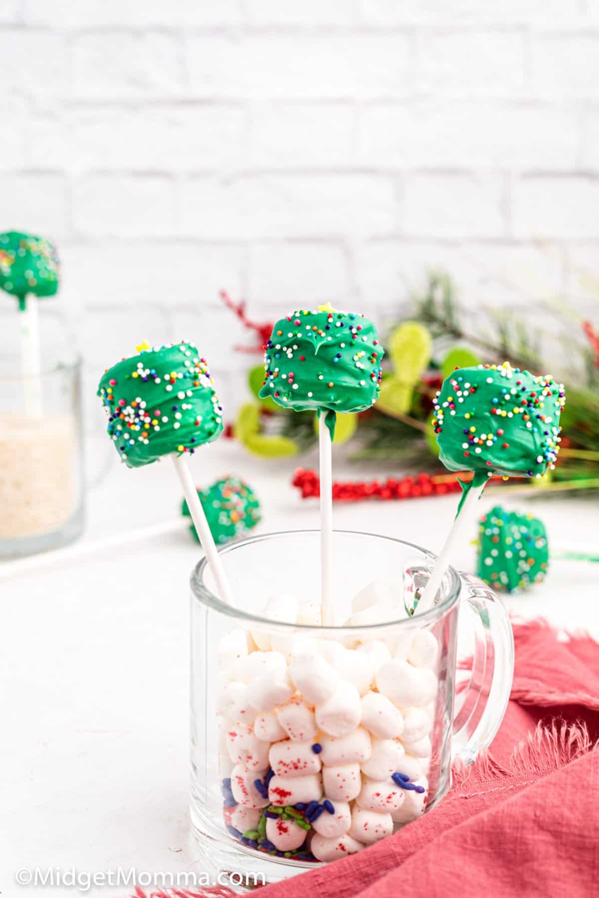 Christmas Tree Marshmallow Pops