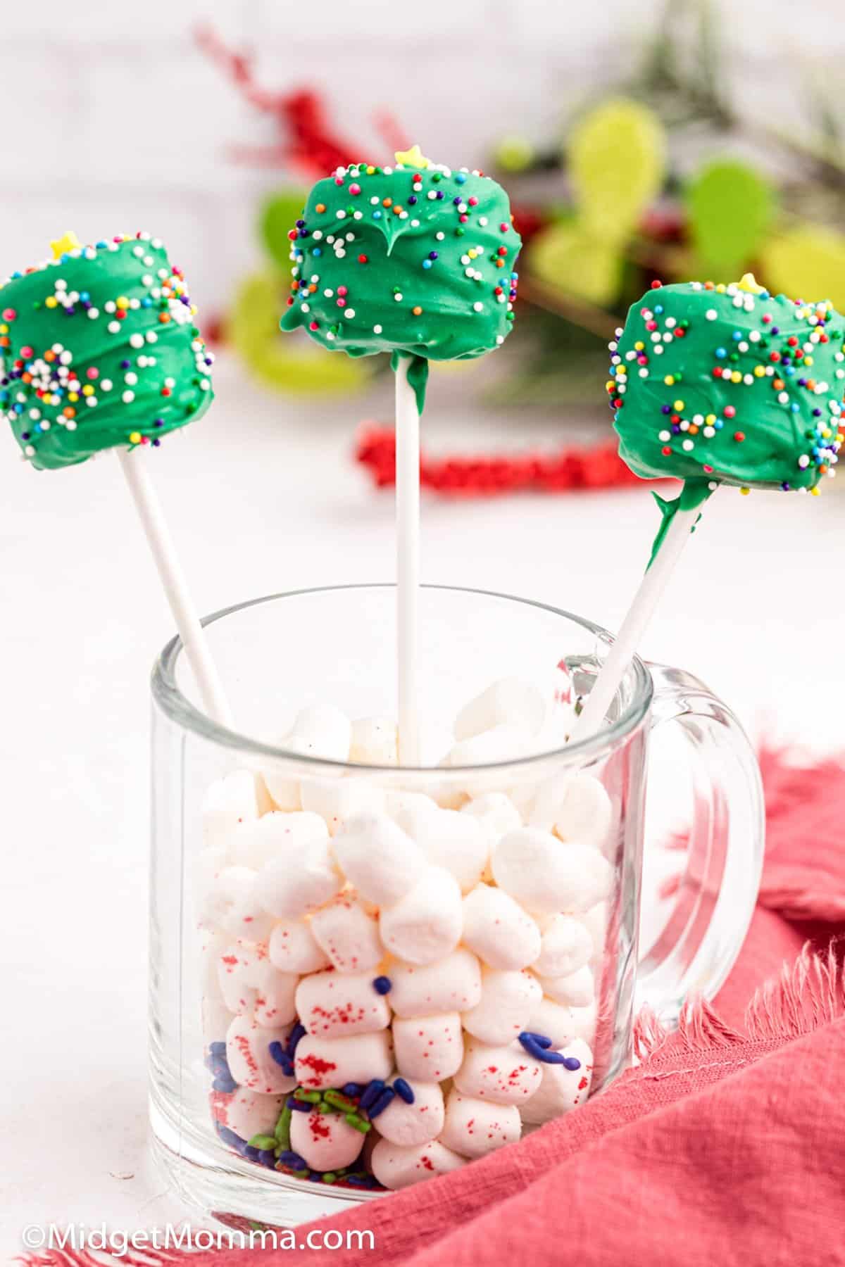 Christmas Tree Marshmallow Pops