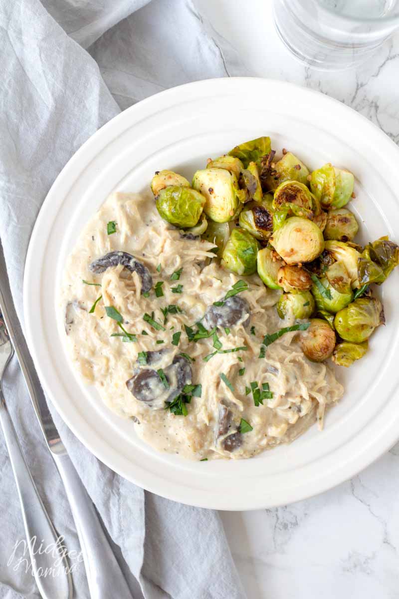 Slow Cooker Creamy Italian Chicken and Cauliflower • MidgetMomma