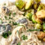 This Crock-pot Creamy Italian Chicken and Cauliflower is a quick prep, easy keto and low carb crockpot recipe that my whole family loves. #keto #lowCarb #chicken #Dinner #Recipe