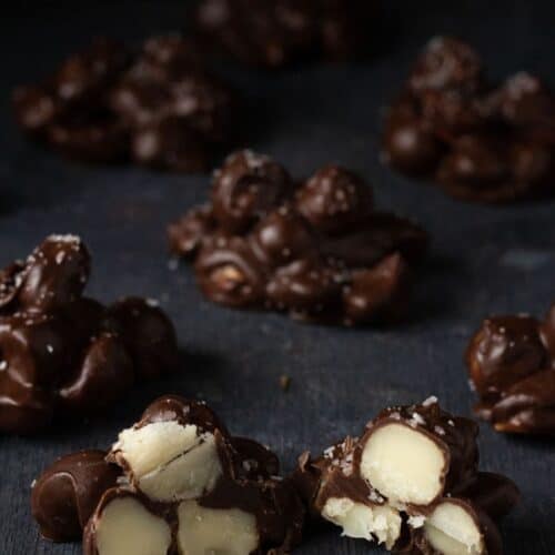 Chocolate Macadamia Nut Clusters (Low Carb and Keto Friendly!)