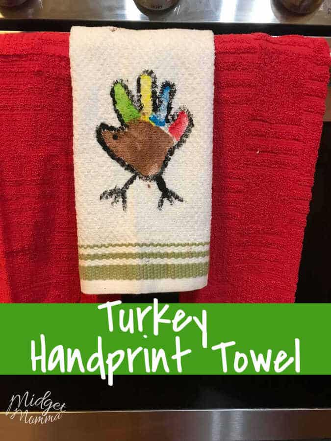 Turkey Handprint Craft Kitchen Towel