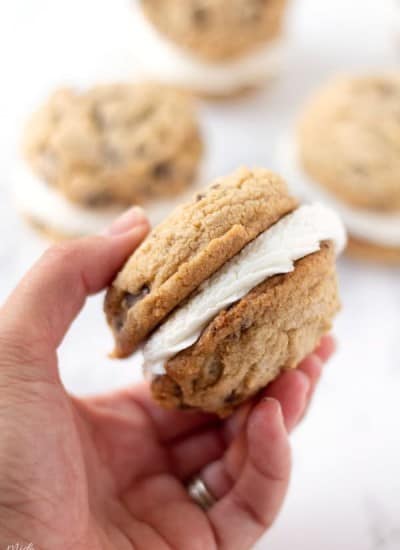 soft Chocolate Chip Cookie with frosting