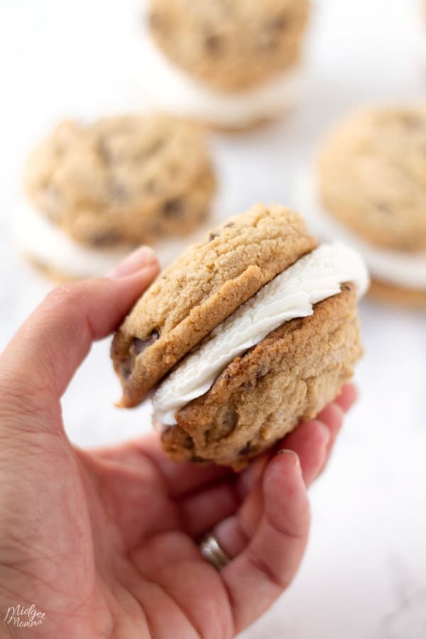 soft Chocolate Chip Cookie with frosting