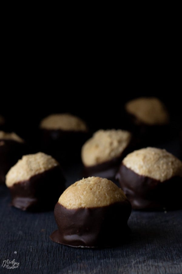 Keto Buckeye Chocolate peanut butter balls Fat Bombs