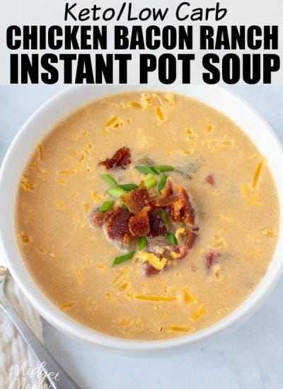 Keto Bacon Ranch Chicken Soup in a bowl