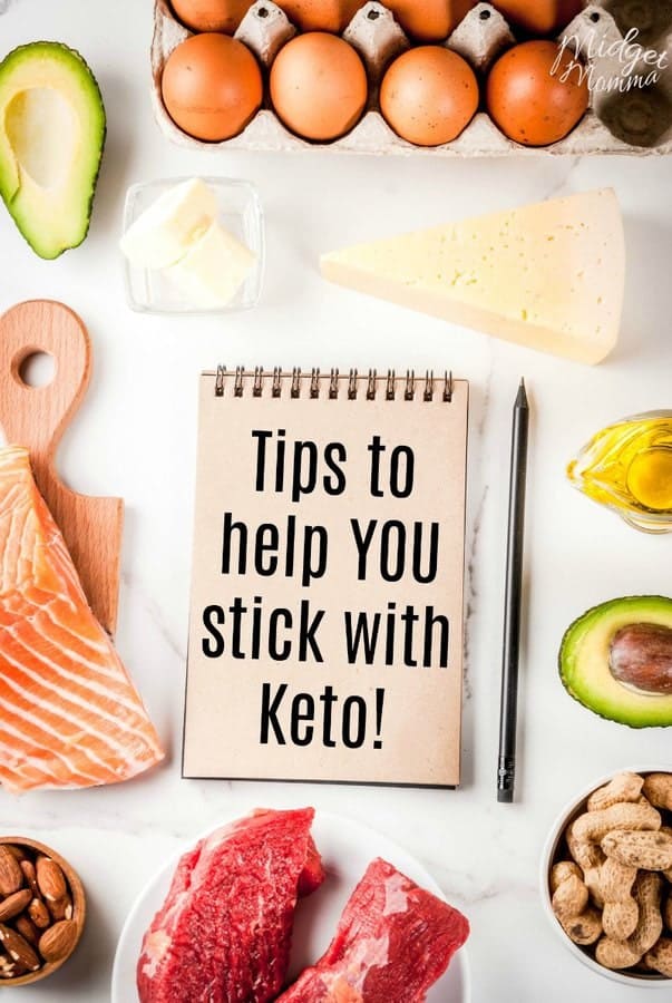 Tips for sticking with keto or low carb eating plan