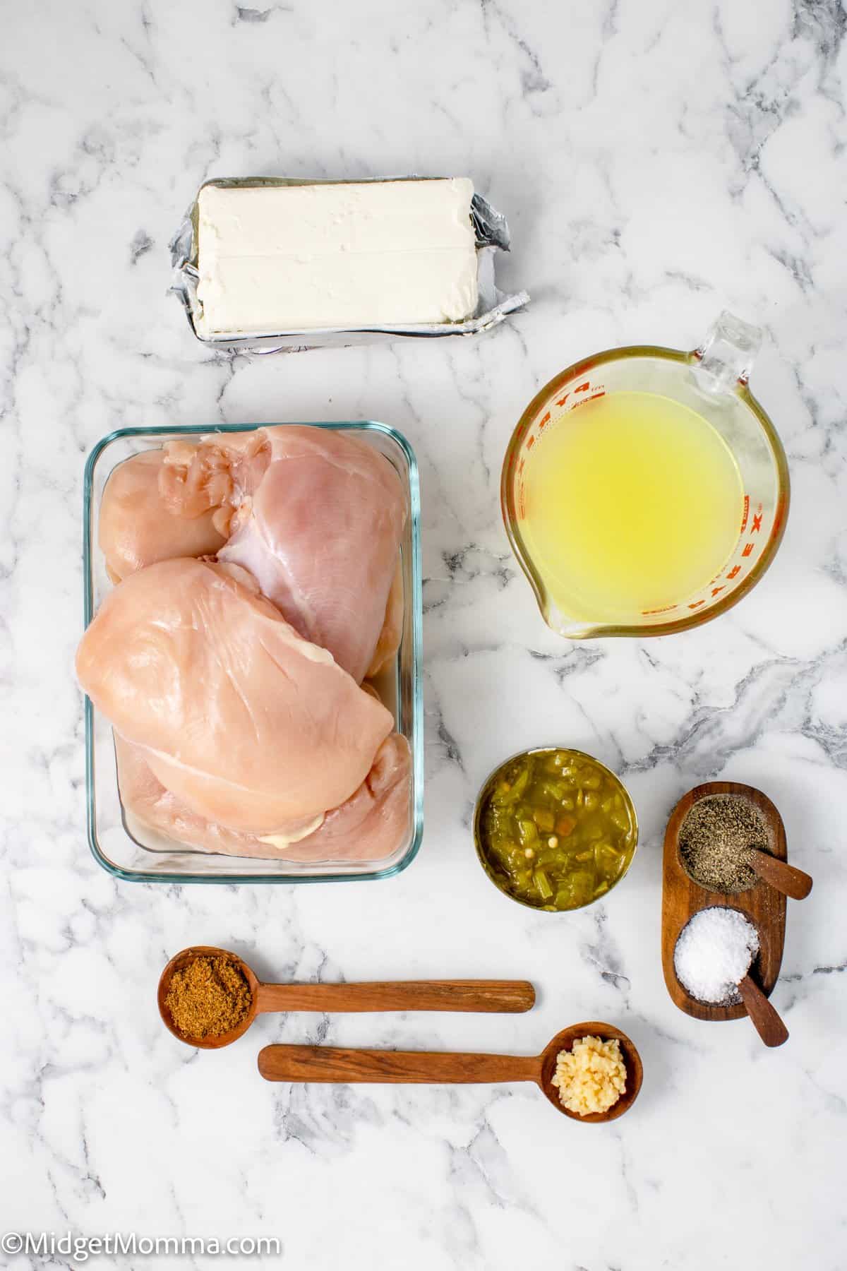 Instant Pot Green Chile Chicken ingredients