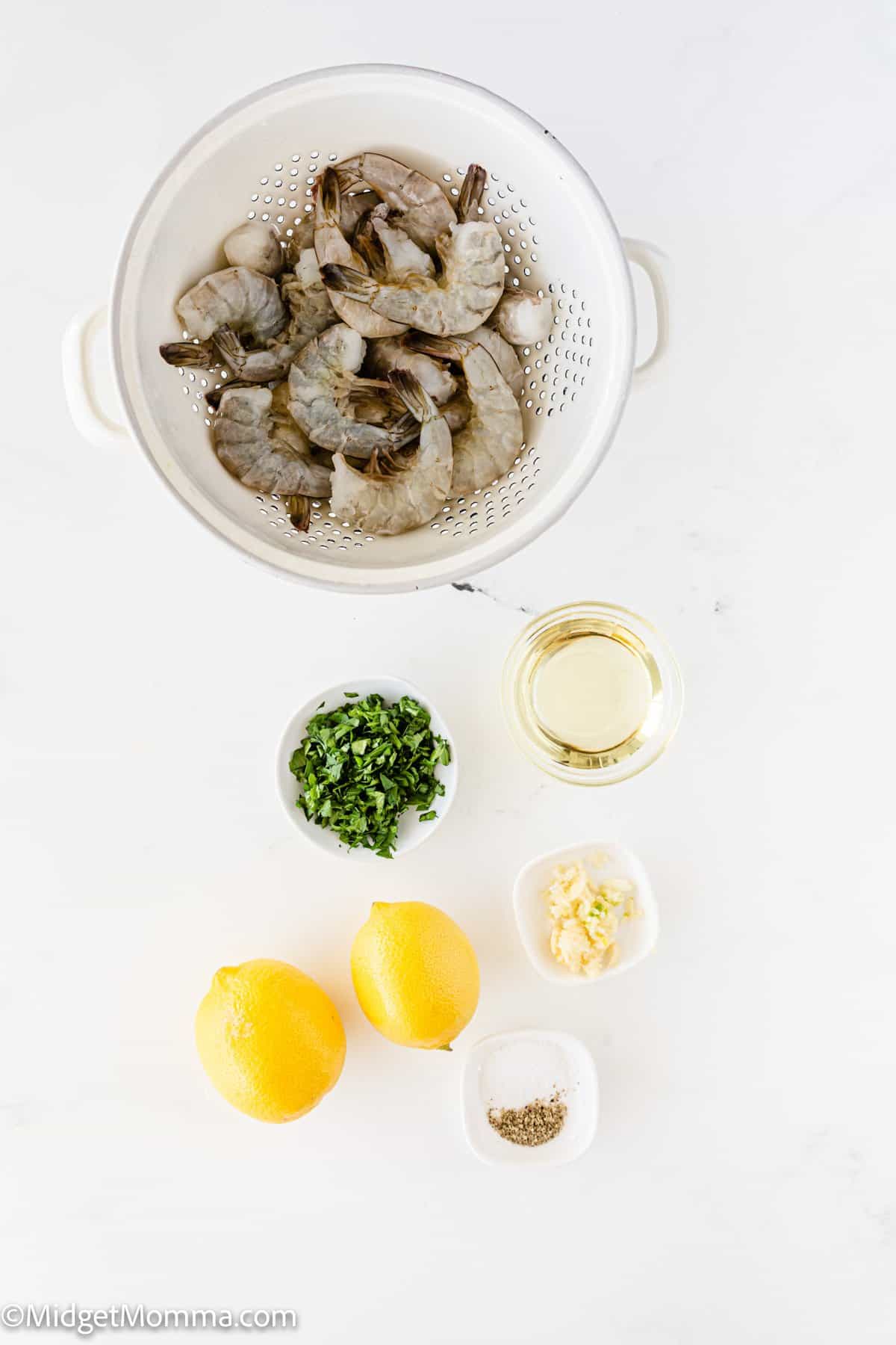 Lemon Garlic Shrimp ingredients