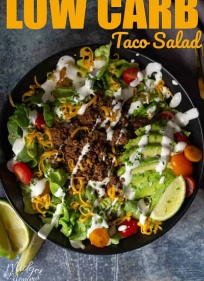 Low Carb Taco salad. Make taco night full of flavor while being low carb and keto friendly with this low carb taco salad! #lowcarb #taco #beef #keto