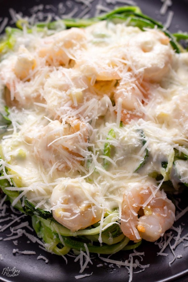 Shrimp Alfredo Recipe With Zoodles (Low Carb) • MidgetMomma Shrimp Alfredo Recipe With Zoodles (Low Carb) • MidgetMomma