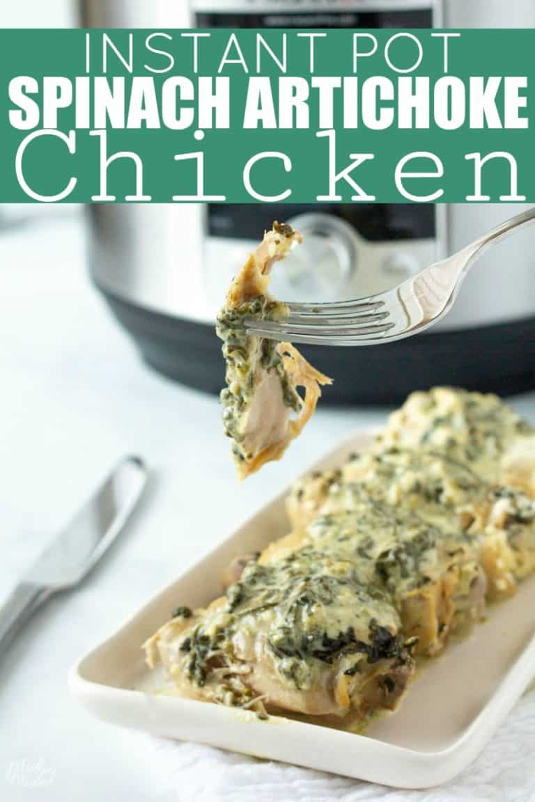 Instant Pot Spinach Artichoke Chicken Thighs • MidgetMomma