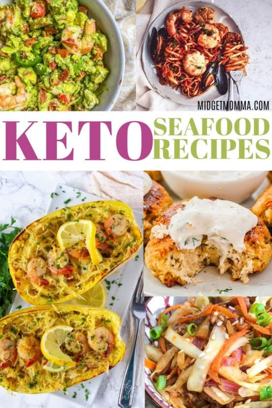 If you are looking for amazing keto seafood recipes this list is the perfect keto seafood recipe list! From Keto Shrimp, to Keto Salmon and Keto Scallops and more this keto seafood list is amazing and will have you enjoying amazing Keto seafood dinners! #seafood #keto #lowCarb #ketogenic #Ketodiet #LowCarbDiet #ketoSeafood