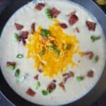 Cauliflower Soup with Bacon and Cheese