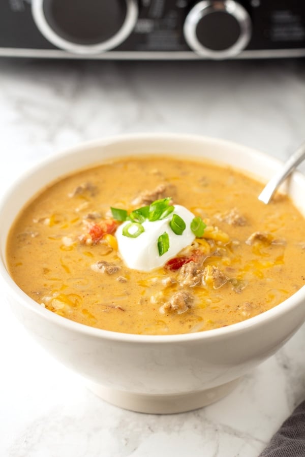 Crockpot Cheeseburger Soup