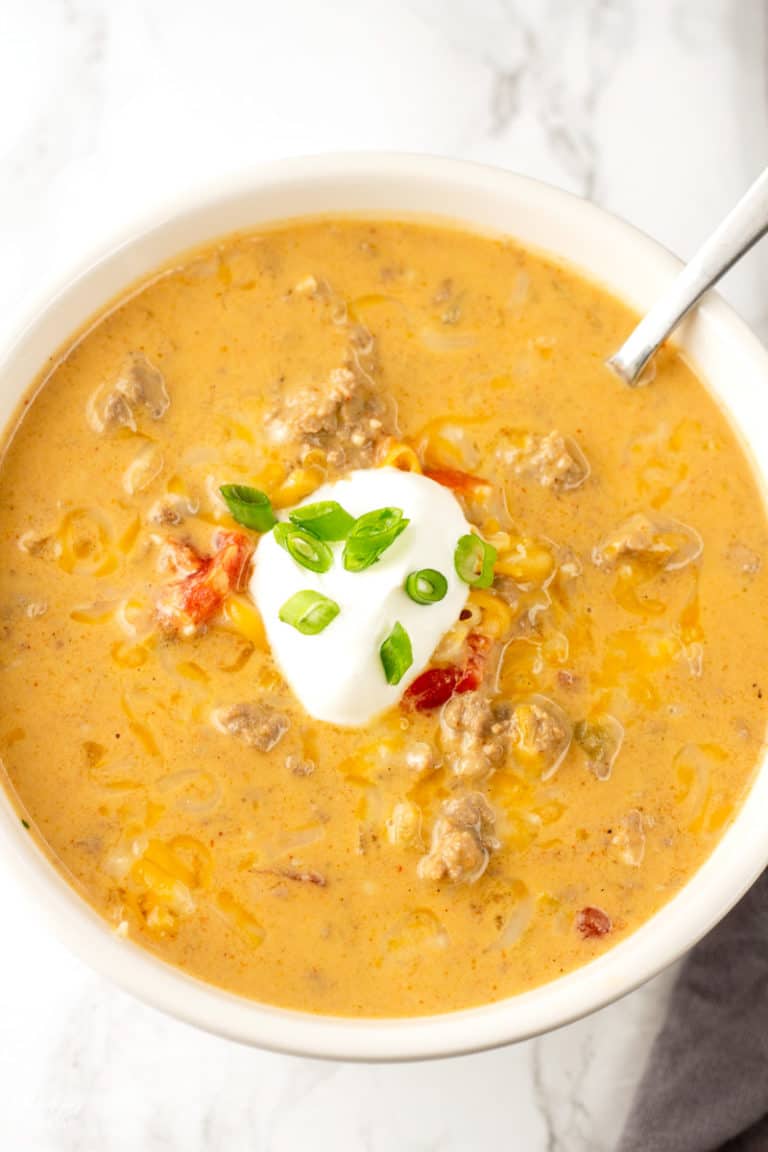 Crockpot Cheeseburger Soup