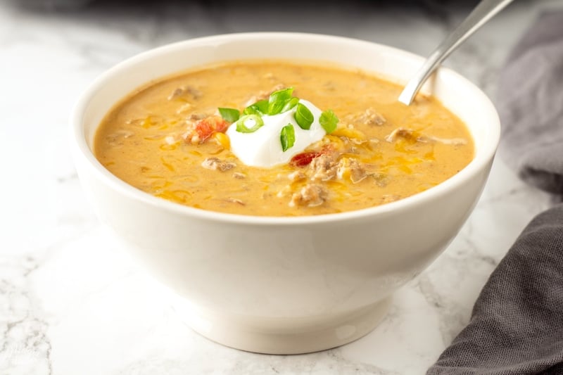 Crockpot Cheeseburger Soup