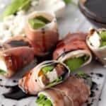 Prosciutto Wrapped Avocado with Feta Cheese and Spinach