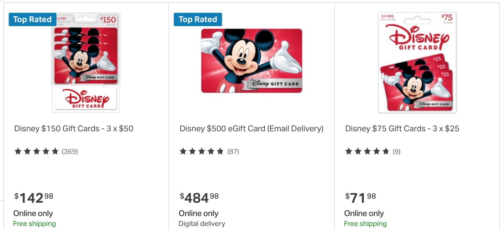 Disney Gift Card - $500 - Sam's Club