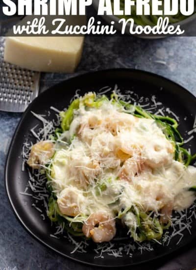 This Shrimp Alfredo Recipe With Zoodles is the perfect low carb and keto option to the amazing Shrimp Alfredo Pasta that so many of us love.